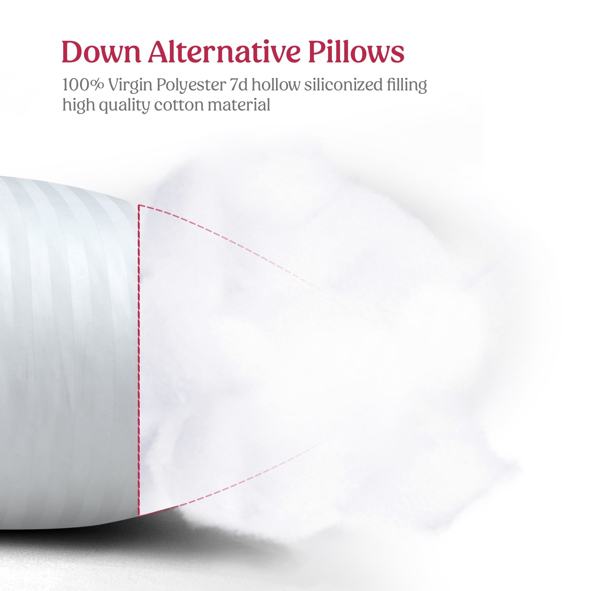 Lux Decor Collection King Bed Pillows Set of 2- Comfortable Breathable Bed Pillows for Sleeping (White, 20x36) - Image 4