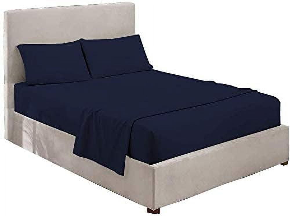 Luxury Bed Sheets Set - 800 Thread Count 100% Egyptian Cotton Sheets - 4 Piece Sheet Set Fits Mattress Upto 24 Inch Deep Pocket Sateen Weave - Image 4