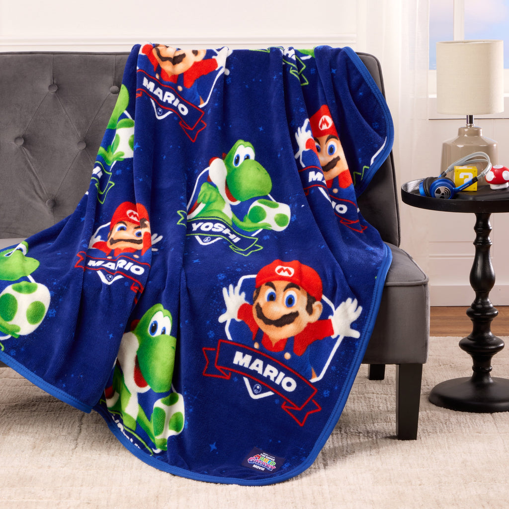 Galaxy Movie Kids Blue Print Fleece Throw Blanket, 46 x 60 - Image 2