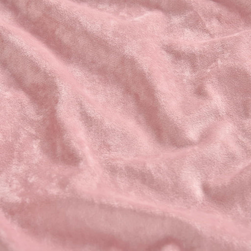 Truly Velvet Fitted Sheet Twin Size, Luxury Super Soft Flannel Bottom Sheet with 15" Deep Pocket for Winter, Pink - Image 4