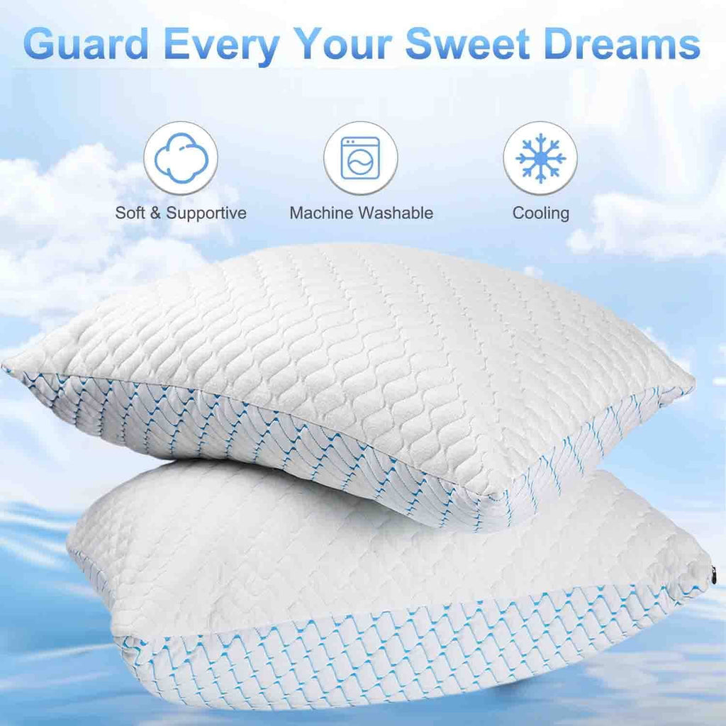 Pillows for Sleeping (2-Pack), Luxury Hotel Pillows Queen Size Set of 2,Bed Pillows for Side and Back Sleeper (Queen) - Image 5