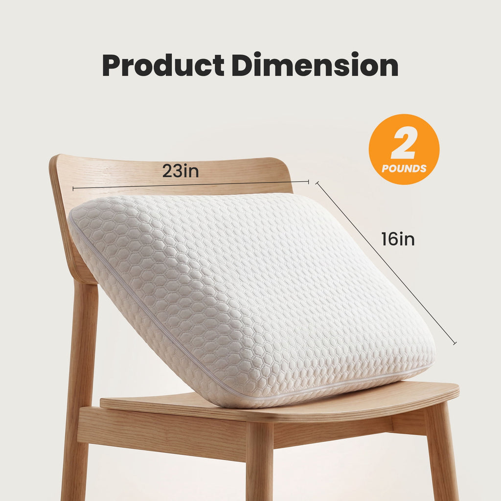 Gianna Memory Foam Pillow for Sleeping, Gel Cooling Bed Pillow with Breathable Mesh and Washable Cover for Back and Side Sleepers, White (1 - Image 2