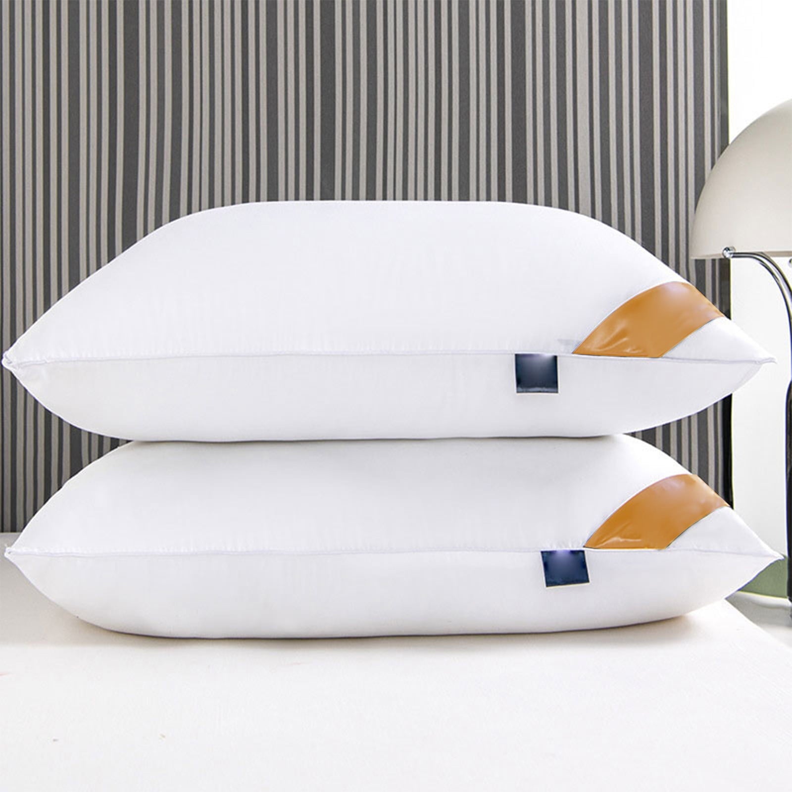 Pillows Set of 2 - White Pillows 2 Pack Hotel Quality Bed Pillows for Sleeping Soft and Supportive Pillows for Side, ... - Image 2