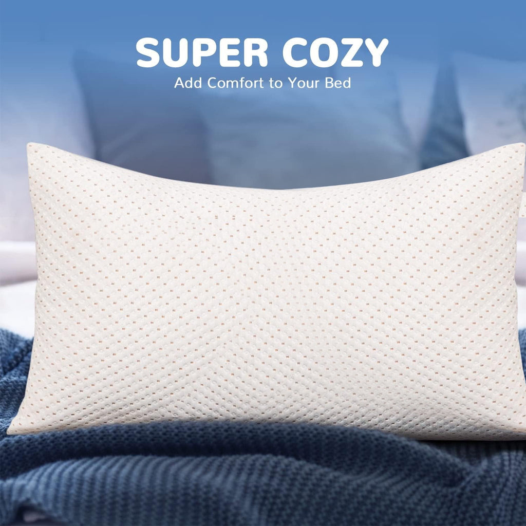 Cooling Bed Pillows for Sleeping, King Size Pillow Set of 2, 3D Shredded Memory Foam with Zippered Cooling Covers - Image 5