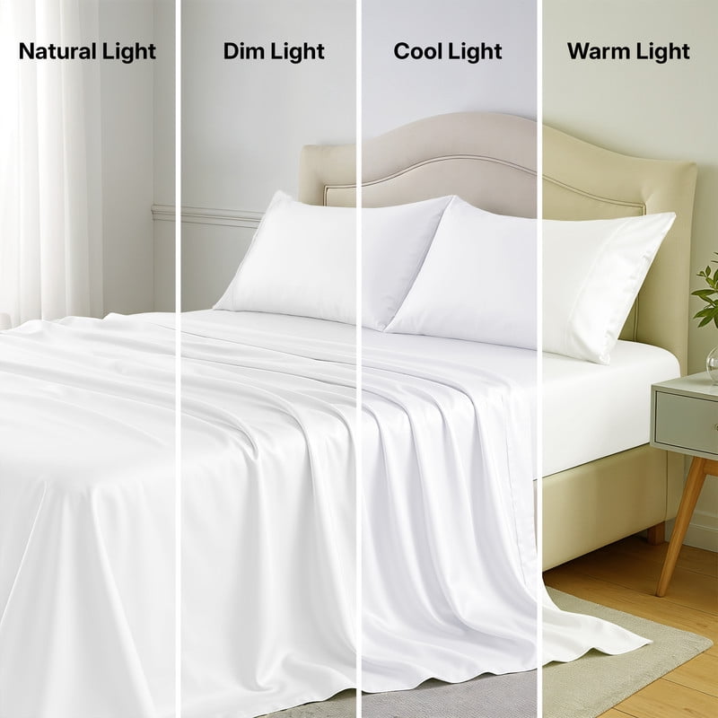 Lux Decor 100% Organic Viscose - 4 Piece Ultra-Soft Luxury Cooling Bed Sheets, 16" Deep Pocket, Breathable & Hypoalle... - Image 5