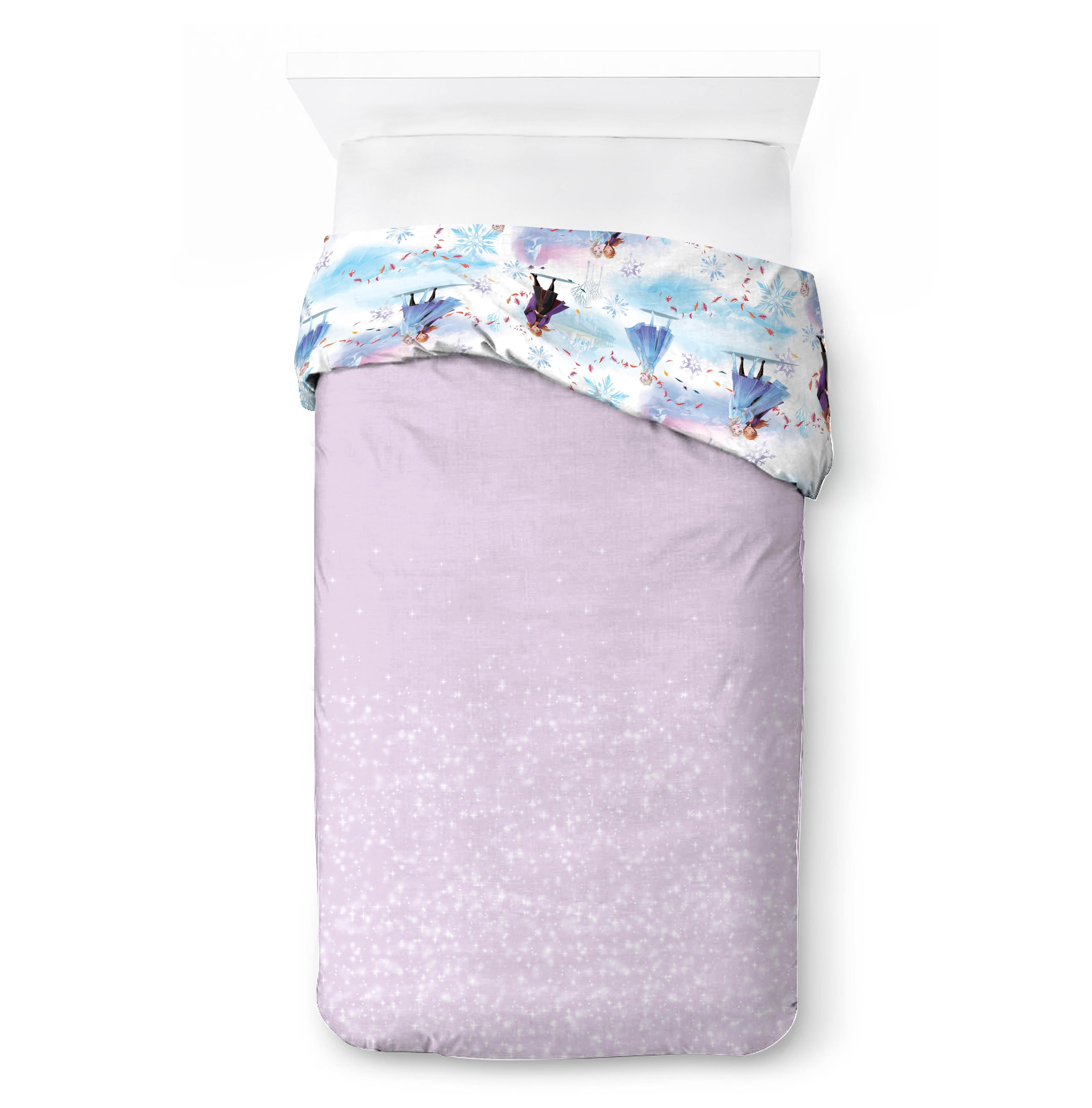 Frozen Winter Frost Adventures 2-Piece Twin/Full Reversible Comforter Set, Polyester Microfiber, Blue & Purple - Image 3