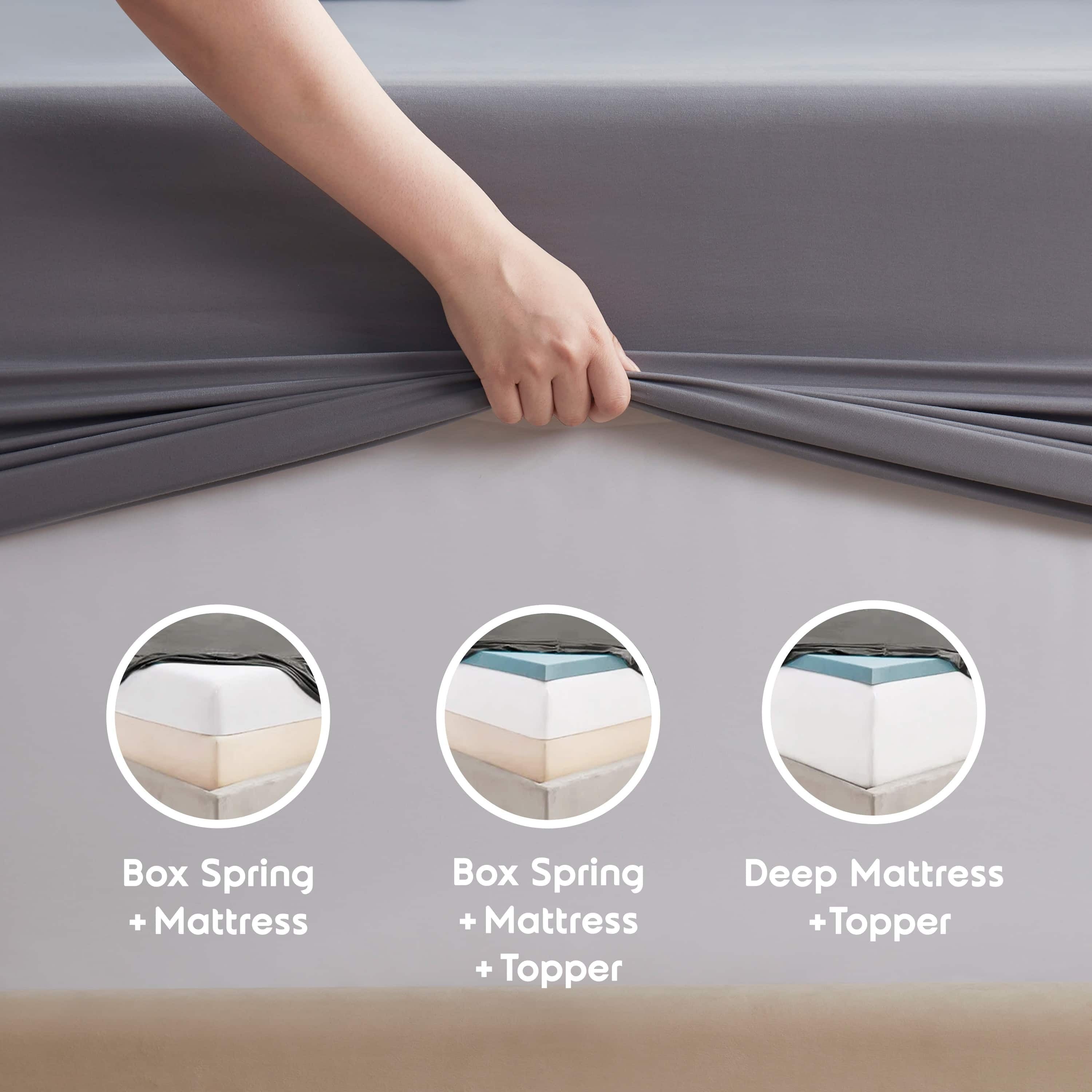 Queen Sheets Set, 1800 Series Extra Deep Pocket Sheets Queen Soft Microfiber Bed Sheets, 4 Piece Queen Sheet sets - Image 4
