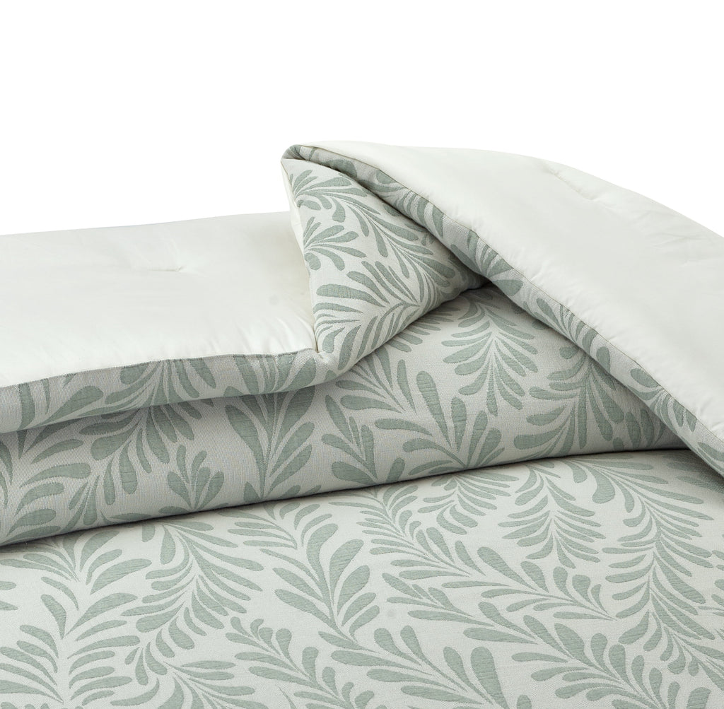 Botanical 3-Piece Comforter Set, Green, Full Queen, All Ages - Image 6