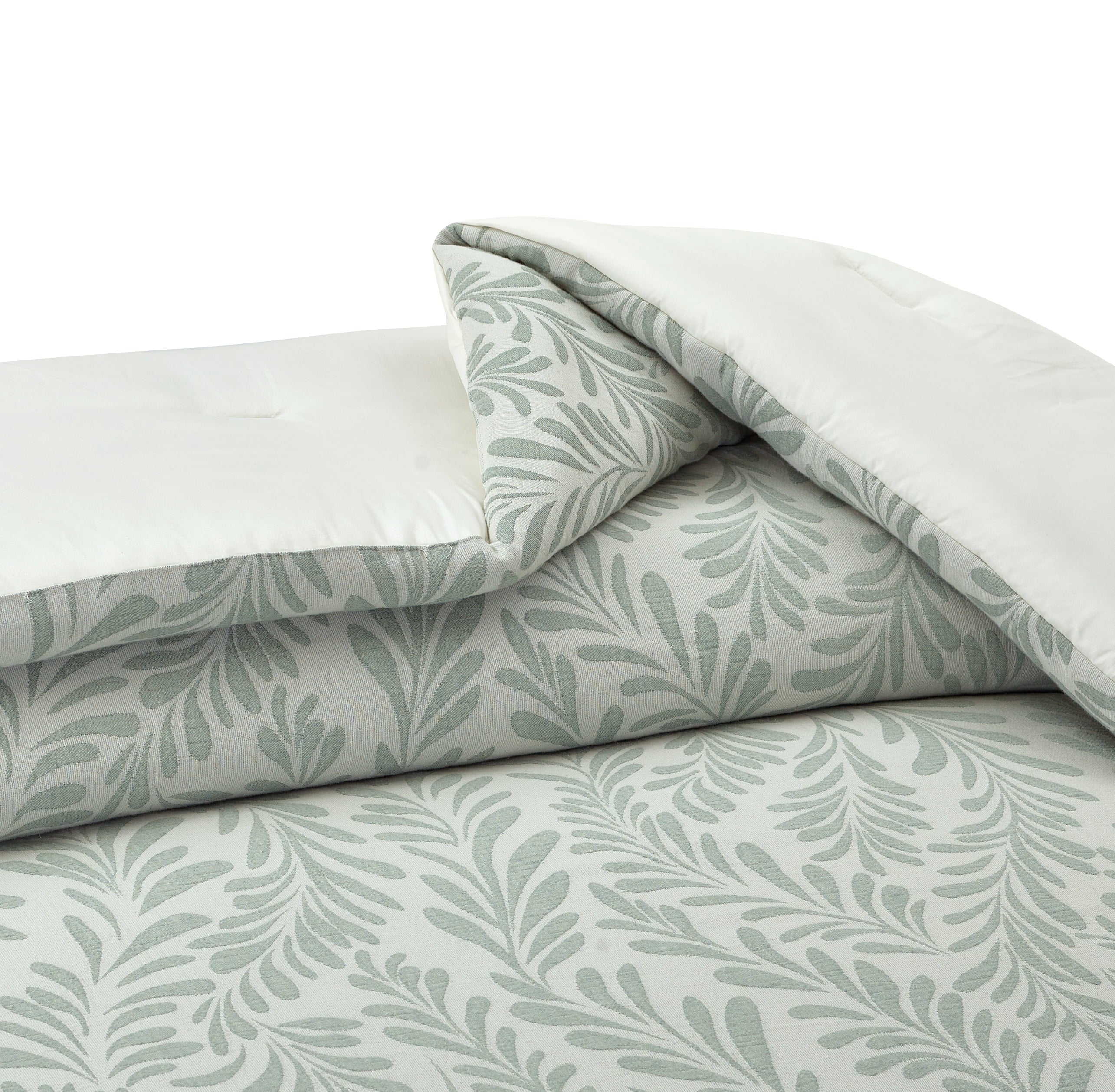 Botanical 3-Piece Comforter Set, Green, Full Queen, All Ages - Image 6