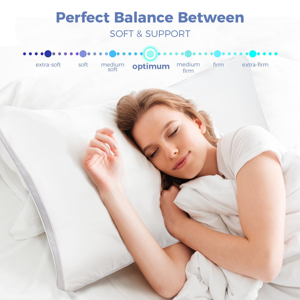 Bed Pillows King Size Set of 2, Luxury Hotel Quality,Fluffy and Supportive Gusseted Bed Pillows for Side, Back, or St... - Image 6