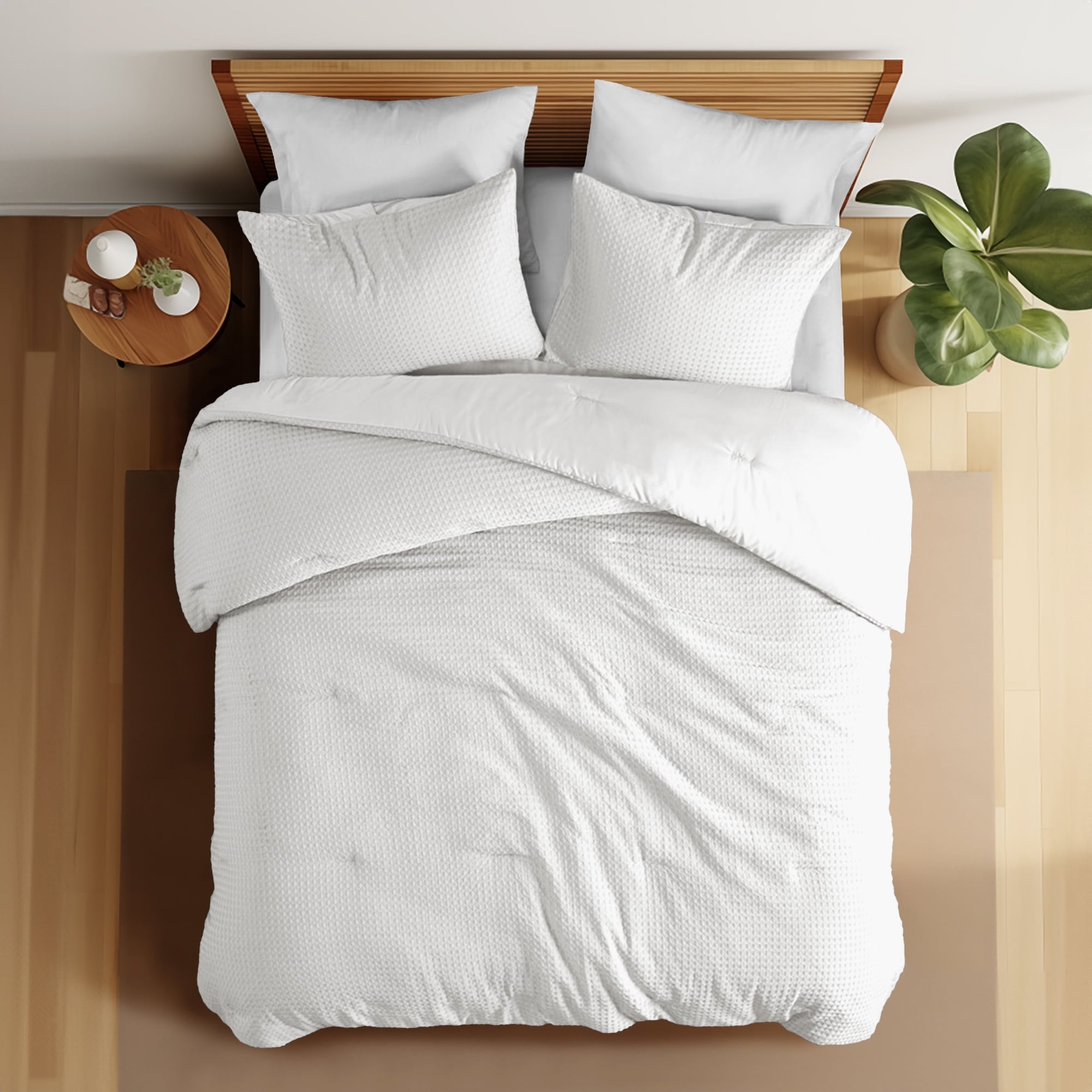 Comforter Sets Twin/Twin-XL, 2 Piece Soft Bedding Sets, Off-White Comforter Bed Set with Pillow Shams - Image 3