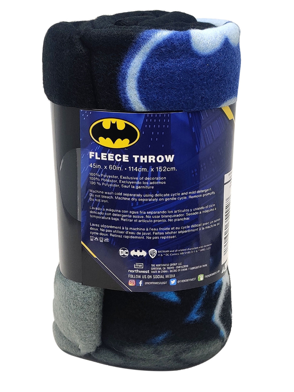 Batman Throw Blanket 45" x 60" Dark Knight Superhero - Image 3
