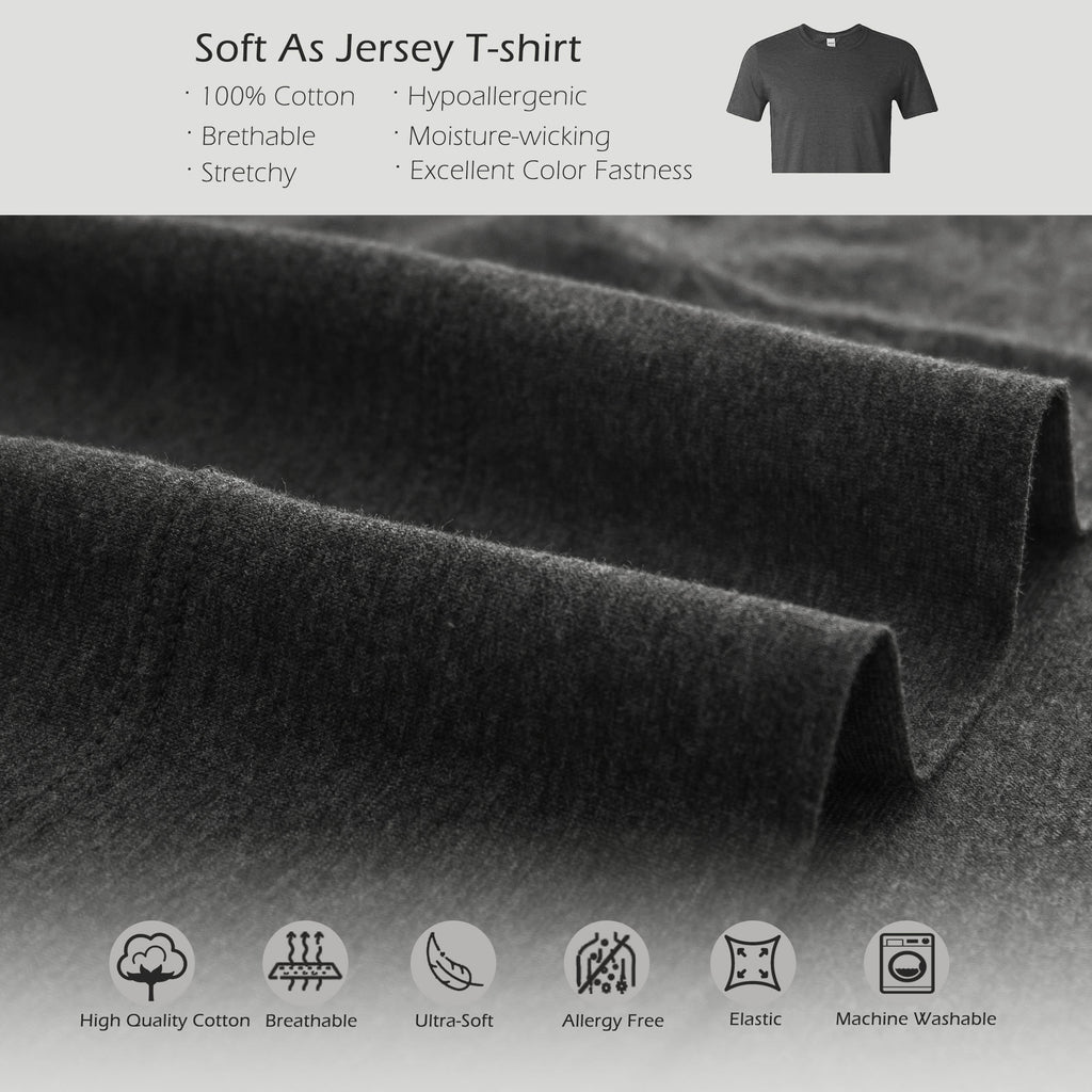100% Cotton Jersey Knit 4pc Bed Sheet Set Extra Deep Pocket up to 20" Charcoal Gray Queen - Image 5