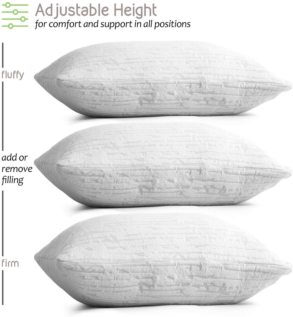 Bed Pillow, Bamboo Pillows for Bed, Queen Size Pillows - Image 6