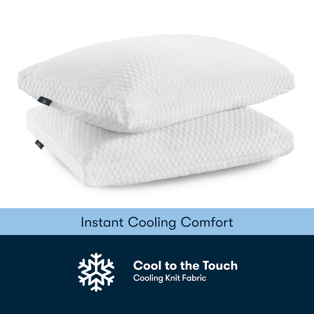 pedic Sleep Chill Standard/Queen Bed Pillow, Hypoallergenic Fill - Image 4