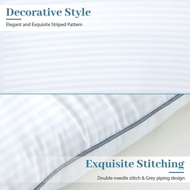 Pillows Queen Size Set of 2, Bed Pillows for Side, Back and Stomach Sleepers, Super Soft Down Alternative Filling, Lu... - Image 4