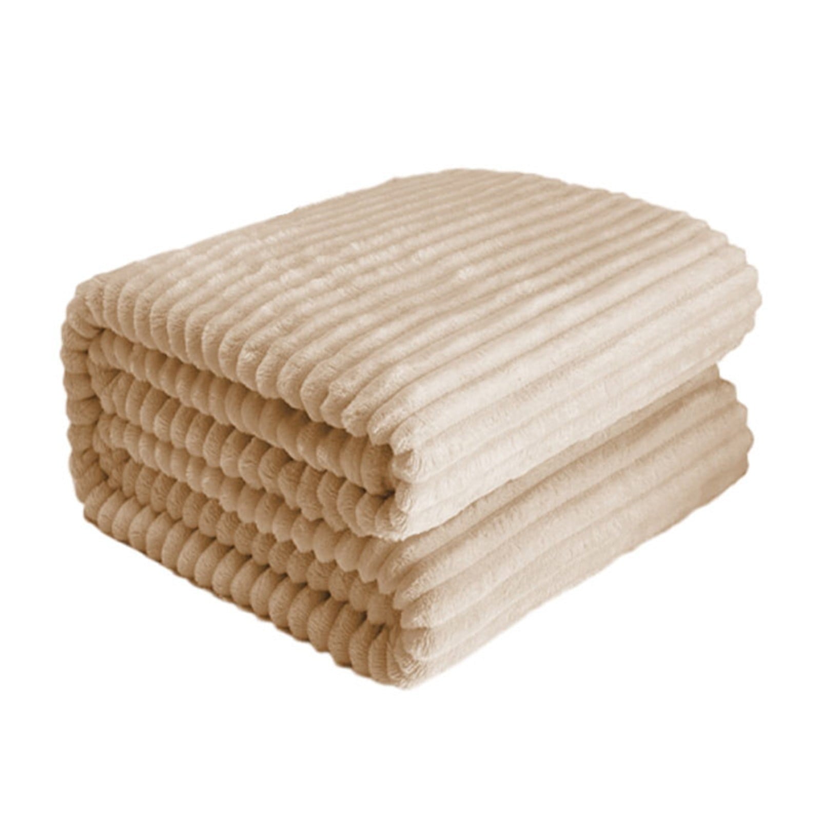 Extra Large Throw Blanket for Couch Home Office Hotel 100% Cotton Super Soft Blanket for Adult 47"x70" Khaki - Image 5