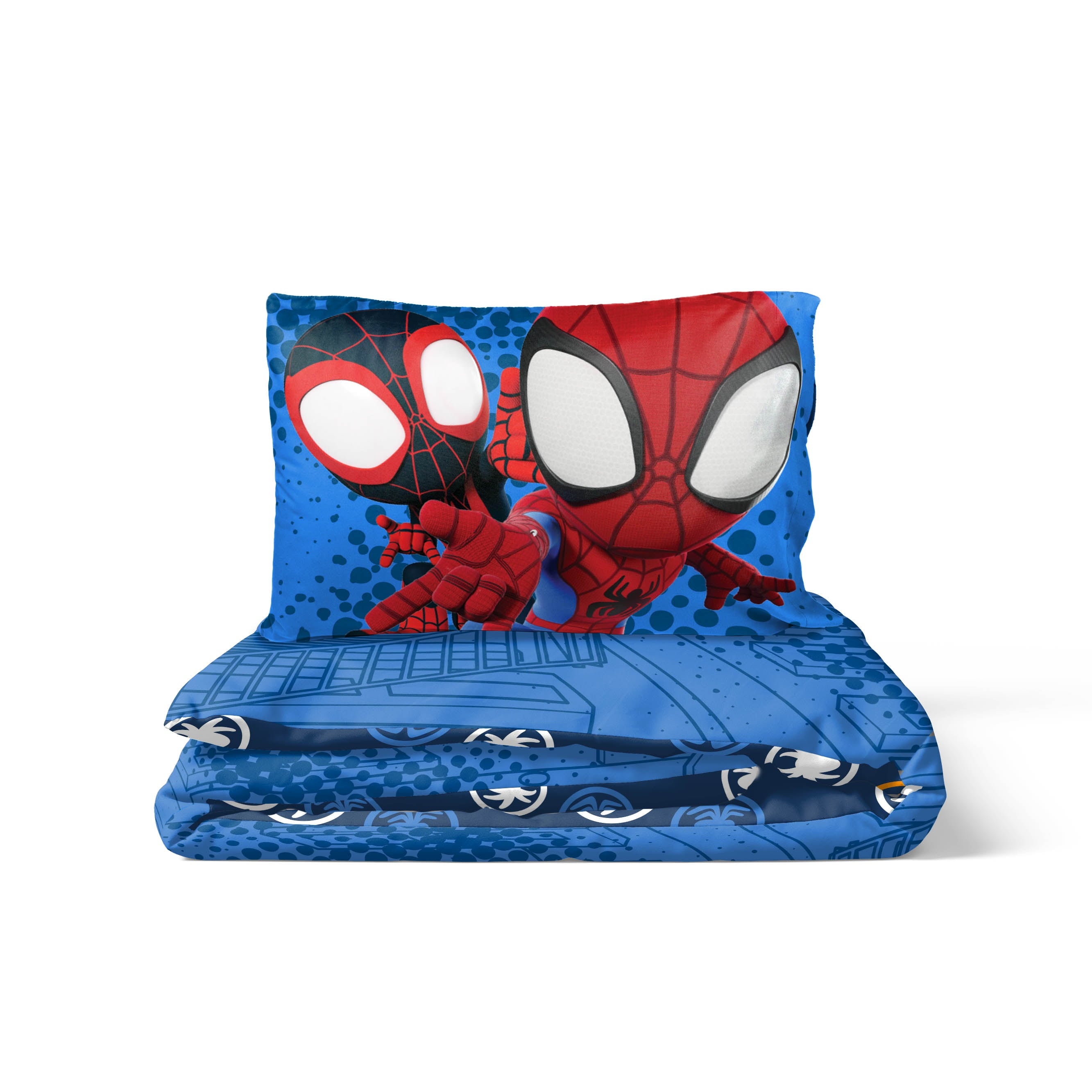 Spidey Amazing Friends Kids 2-Piece Twin/Full Reversible Comforter Set, Microfiber, Red - Image 5