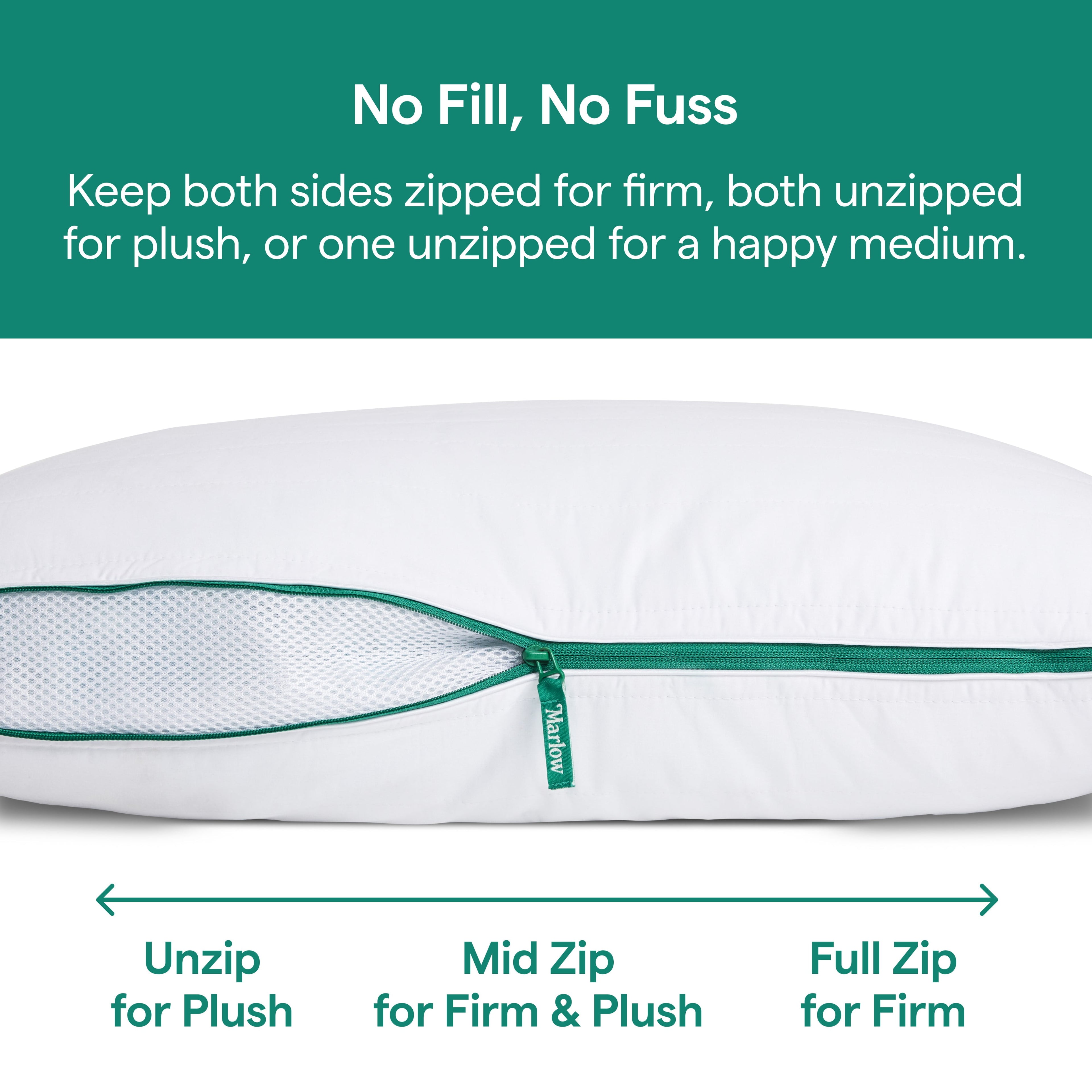 Marlow Adjustable Memory Foam Bed Pillow - Neck and Back Support For Side, Back and Stomach Sleepers - Standard/Queen... - Image 5