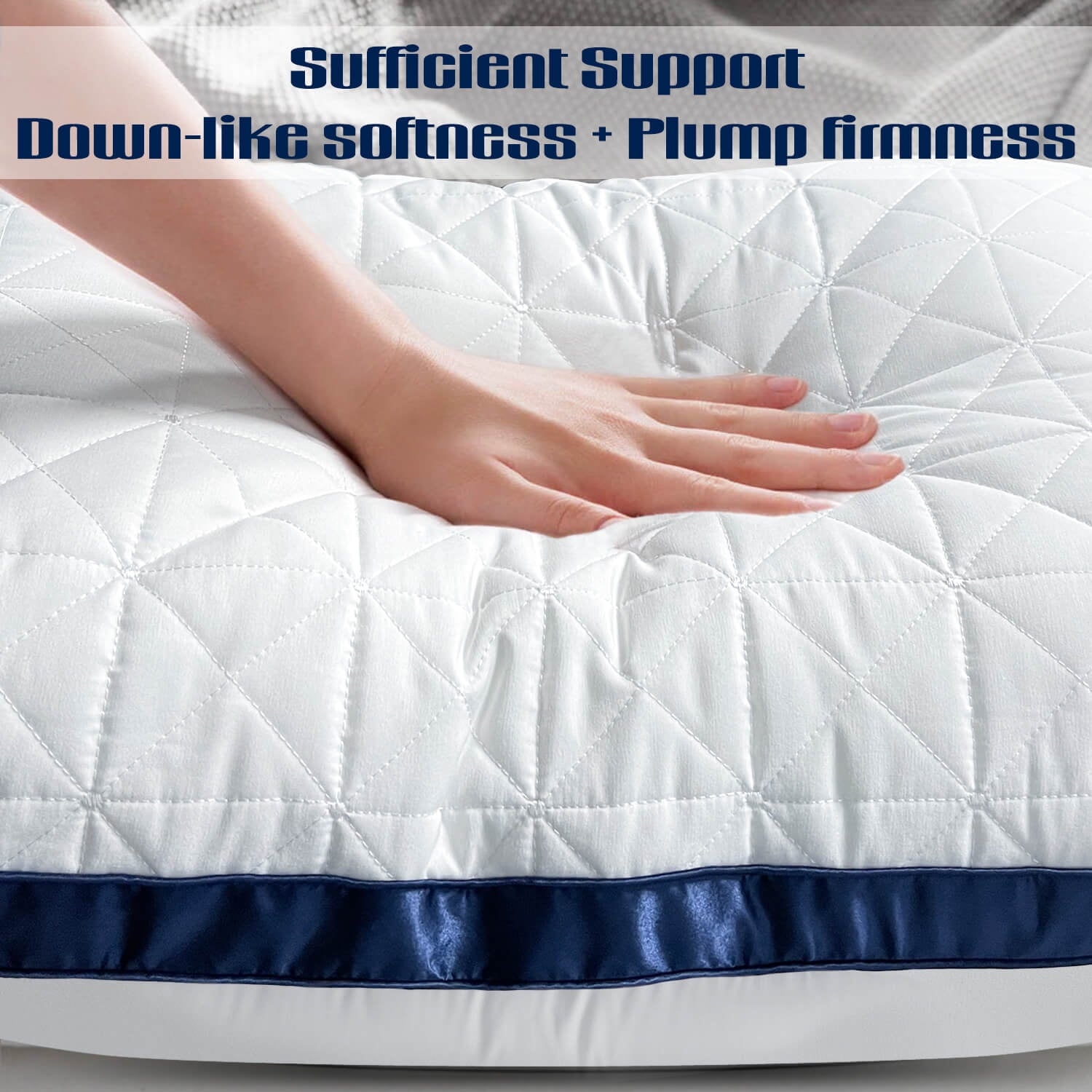 King Size Pillows Set of 2 - Cooling Hotel Luxury Bed Pillows for Sleeping 2 Pack, Supportive Breathable Down Alterna... - Image 6