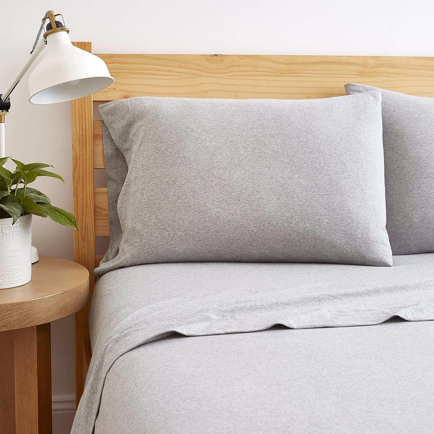 Jersey Knit Full Size Sheets 4pc|100% T-Shirt Cotton Blend Super Soft Breathable Jersey Sheets Full Size Bed, Stretch... - Image 3