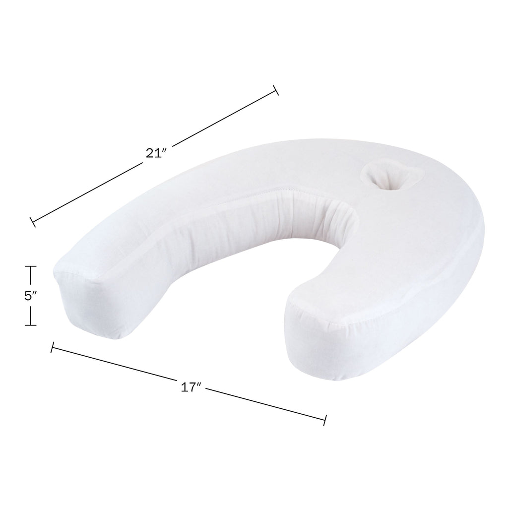 Bluestone Contour Side Sleeper Pillow with Ear Pocket for Pain Relief - Image 6