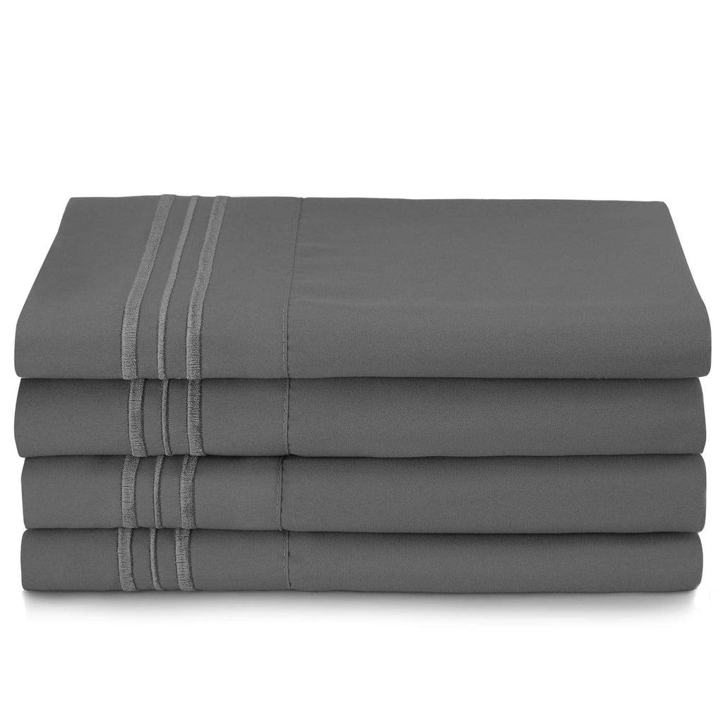6 Piece 1800 Collection Bed Sheet Set with Extra Pillowcases, Deep Pockets Fitted Sheet, 100% Soft Microfiber, Hypoal... - Image 4