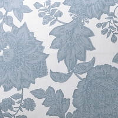 My Texas House Veronica 3-Piece Blue Floral Cotton Slub Comforter Set, King - Image 6