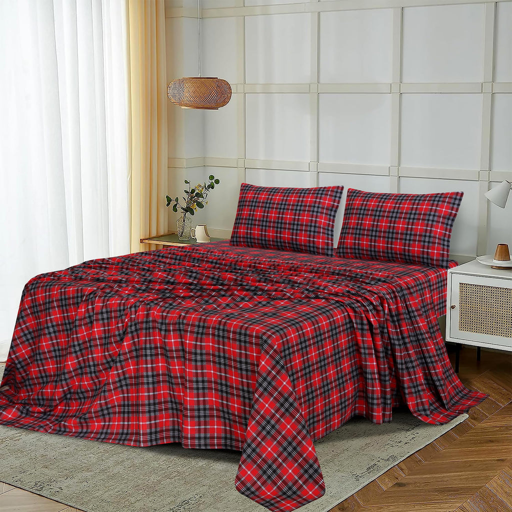 Flannel Sheets Queen Size - 100% Cotton Double Brushed Bed Sheets, Deep Pockets 16 Inches Queen Sheet Set, All Season... - Image 5