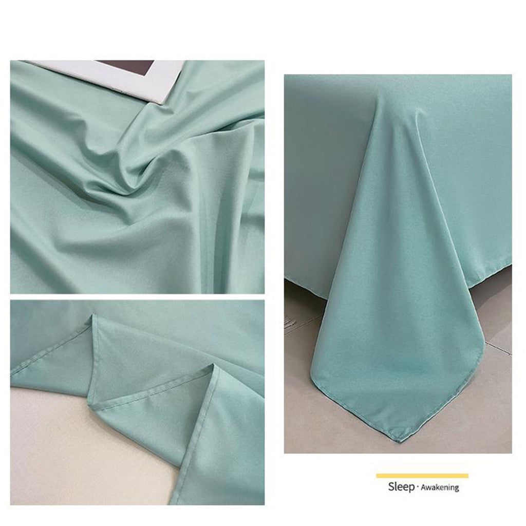 Under $5 Clearance! InsCrazy Bed Sheet, 100% Cotton Household Solid Color, Soft and breathable Bed Sheet Piece 66 x 96" - Image 4