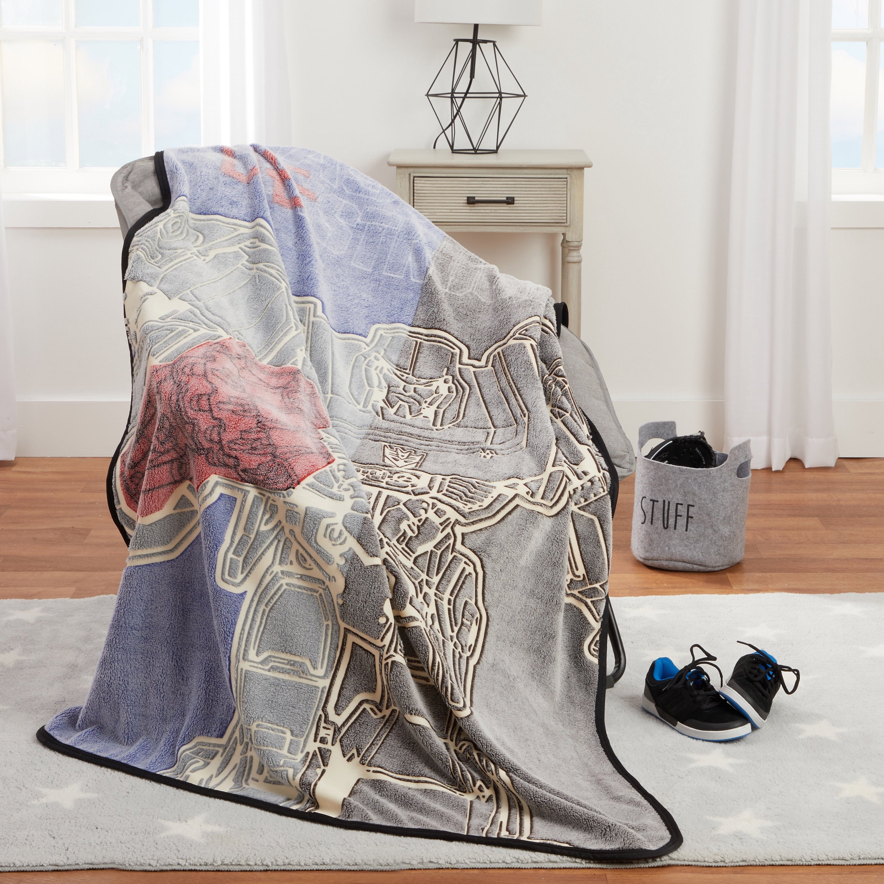 Kids Fleece Throw Blanket, 46x60, Glows-In-The-Dark - Image 2