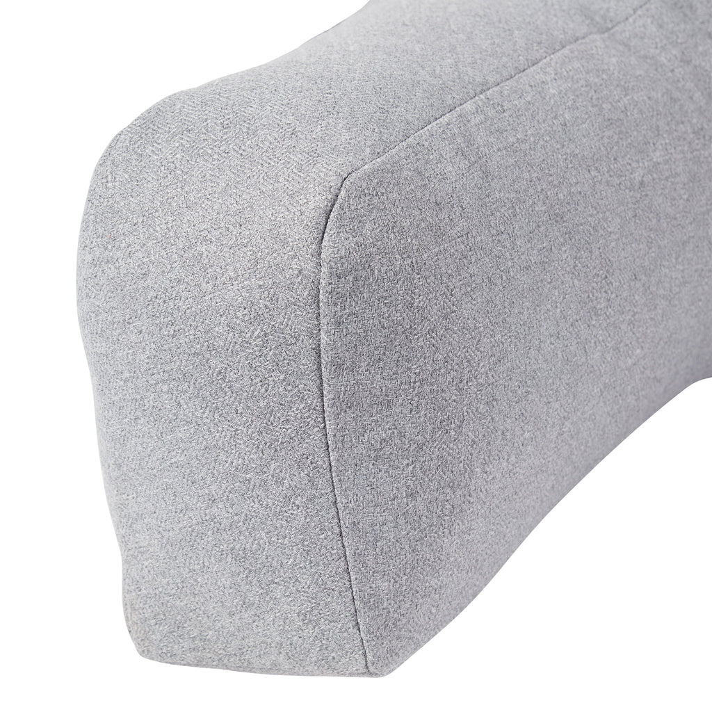 Jumbo Cement Gray Polyester Bed Rest Pillow - Image 4