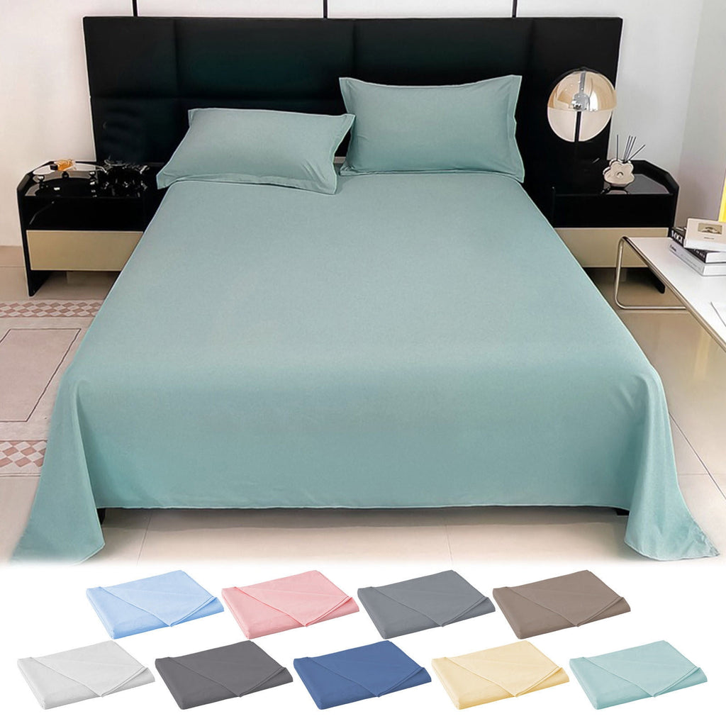 Under $5 Clearance! InsCrazy Bed Sheet, 100% Cotton Household Solid Color, Soft and breathable Bed Sheet Piece 66 x 96" - Image 5