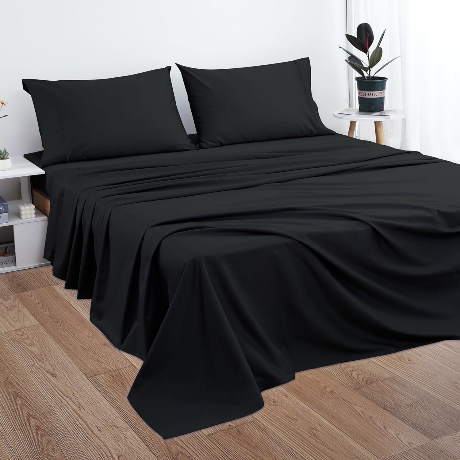Sheet Only, 600 Thread Count 100% Egyptian Top Sheet 1Pcs, Cool & Breathable Bed Sheets Wrinkle, Fade, Stain Resistan... - Image 3