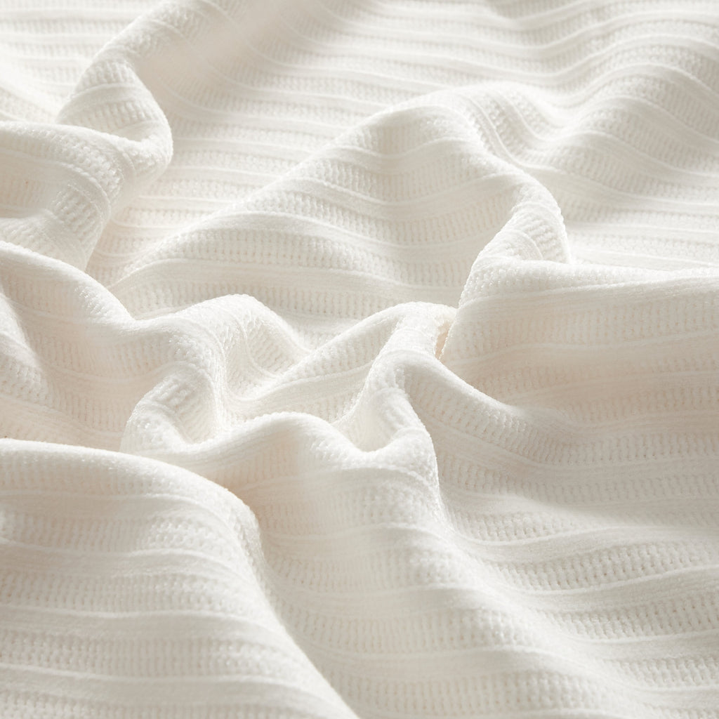 Cozy Chenille Reverse to Plush Soft Couch Throw, Vanilla Dream, Standard Size - Image 5