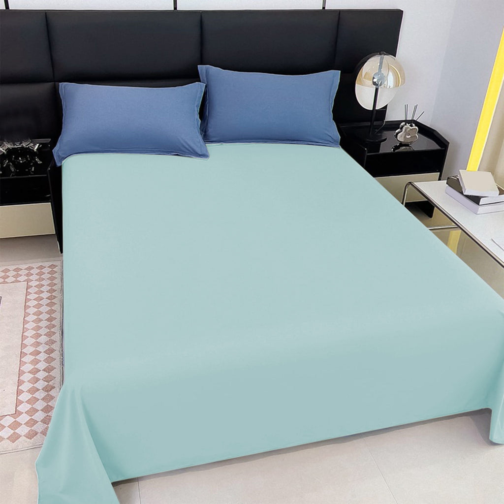 Under $5 Clearance! InsCrazy Bed Sheet, 100% Cotton Household Solid Color, Soft and breathable Bed Sheet Piece 66 x 96" - Image 2