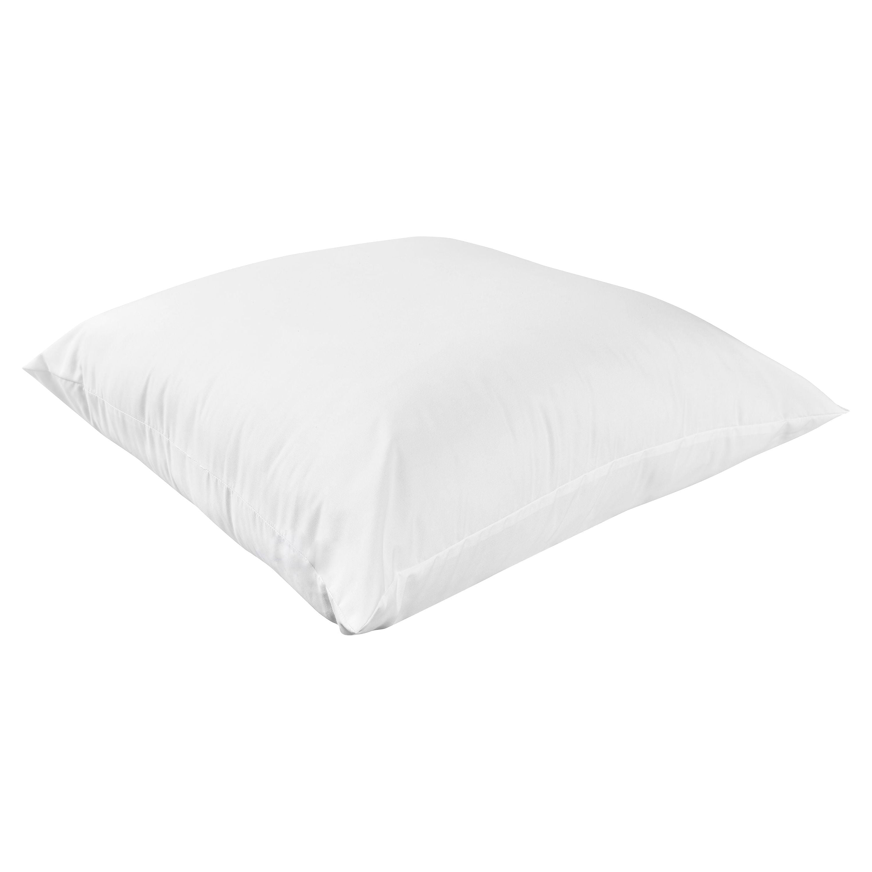 Cotton Euro Throw Pillow, 26" x 26", White- Allergy Defense Fabric - Image 3