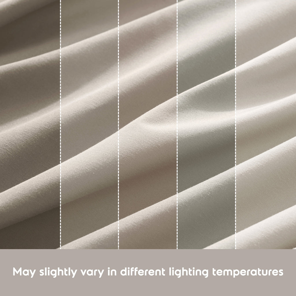 King Sheet Sets, 1800 Series Deep Pocket 4 Piece, Luxury Soft Microfiber Bed Sheet Sets, BEIGE CREAM - Image 4