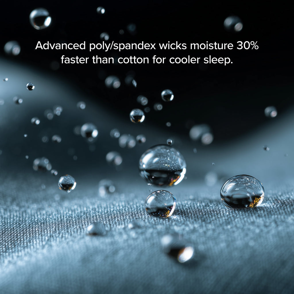 Cooling Performance Jersey Knit Stretch Sheet Set, Moisture-Wicking & Breathable, 4-Way Stretch Bed Sheets, Envelope ... - Image 3