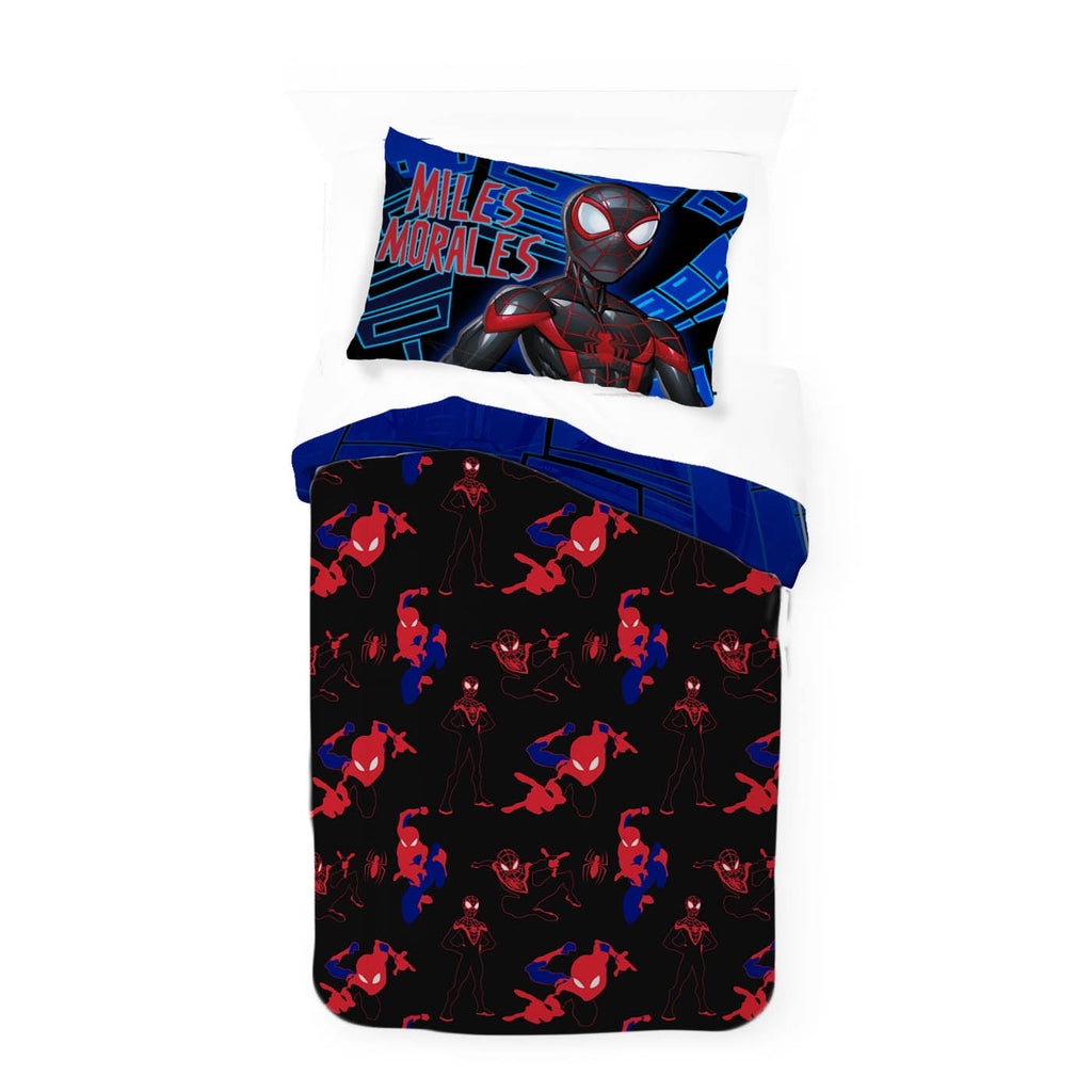 Spiderman Techno City Kids 2 Piece Blue Reversible Comforter and Pillowcase Set, Twin/Full - Image 6