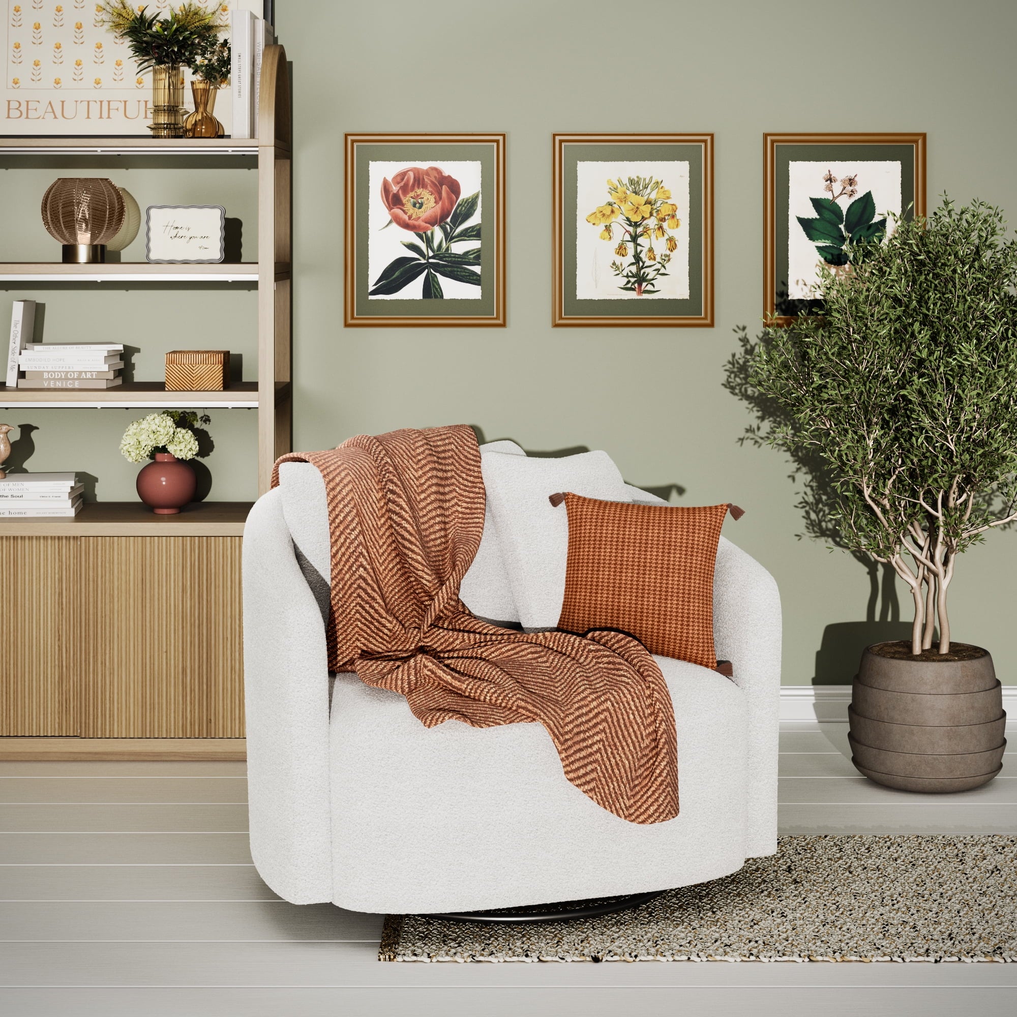 Beautiful Rust Woven Herringbone Throw , 50" x 60" - Image 5