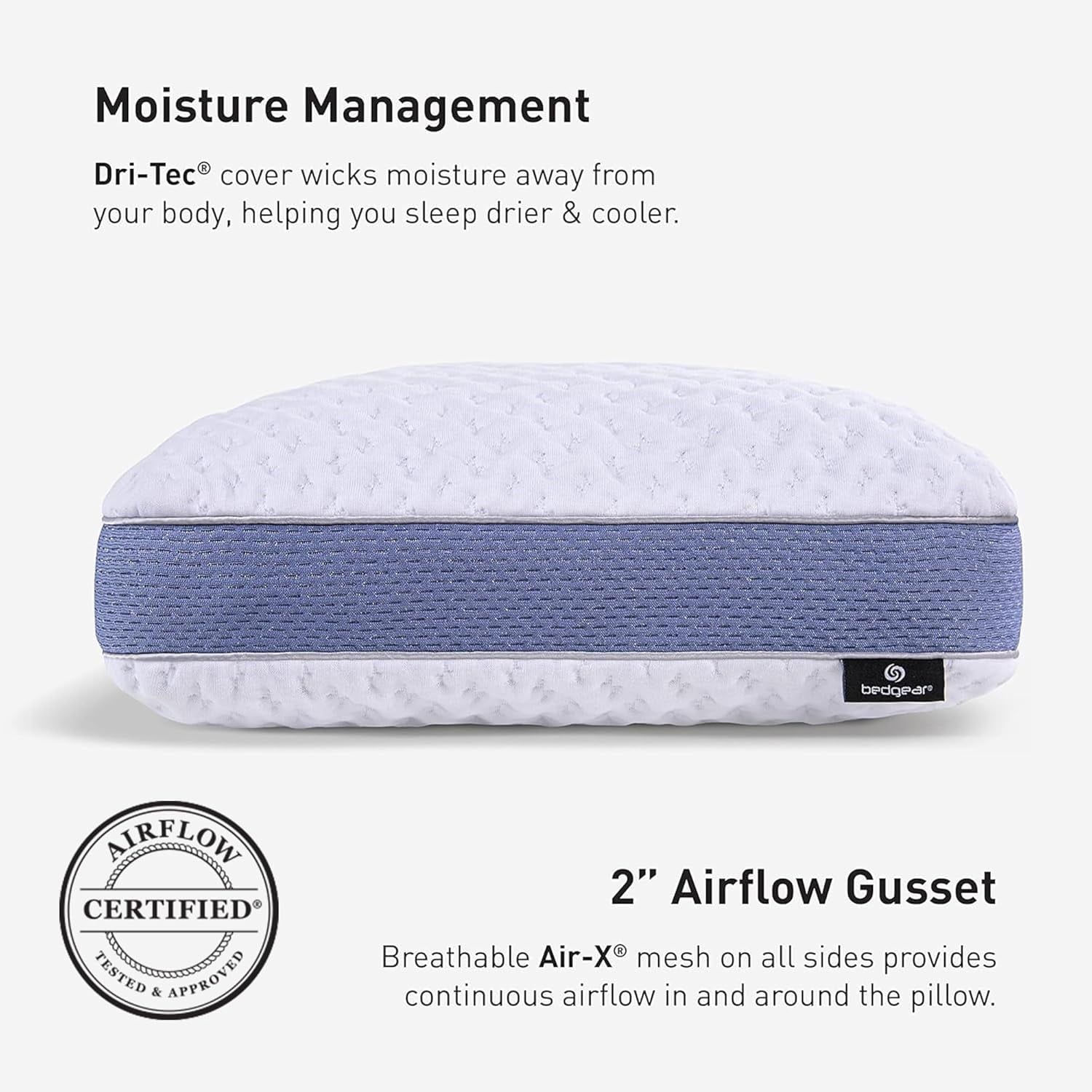 Balance Performance Pillow – 2.0 - Moisture Wicking Bed Pillow for All Sleep Positions - Medium Firmness Bed Pillow -... - Image 2