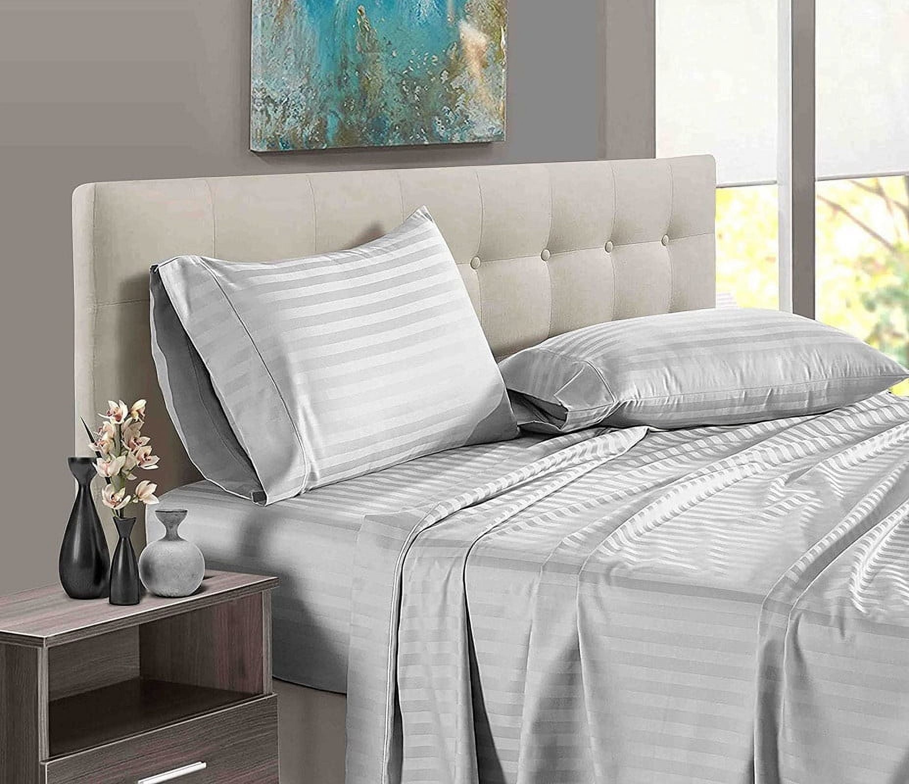4 Piece 100% Egyptian Cotton Bed Sheets Set - Luxury Soft & Sheets - Deep Pocket of 16" Inch - Hotel Style Silky Bedd...