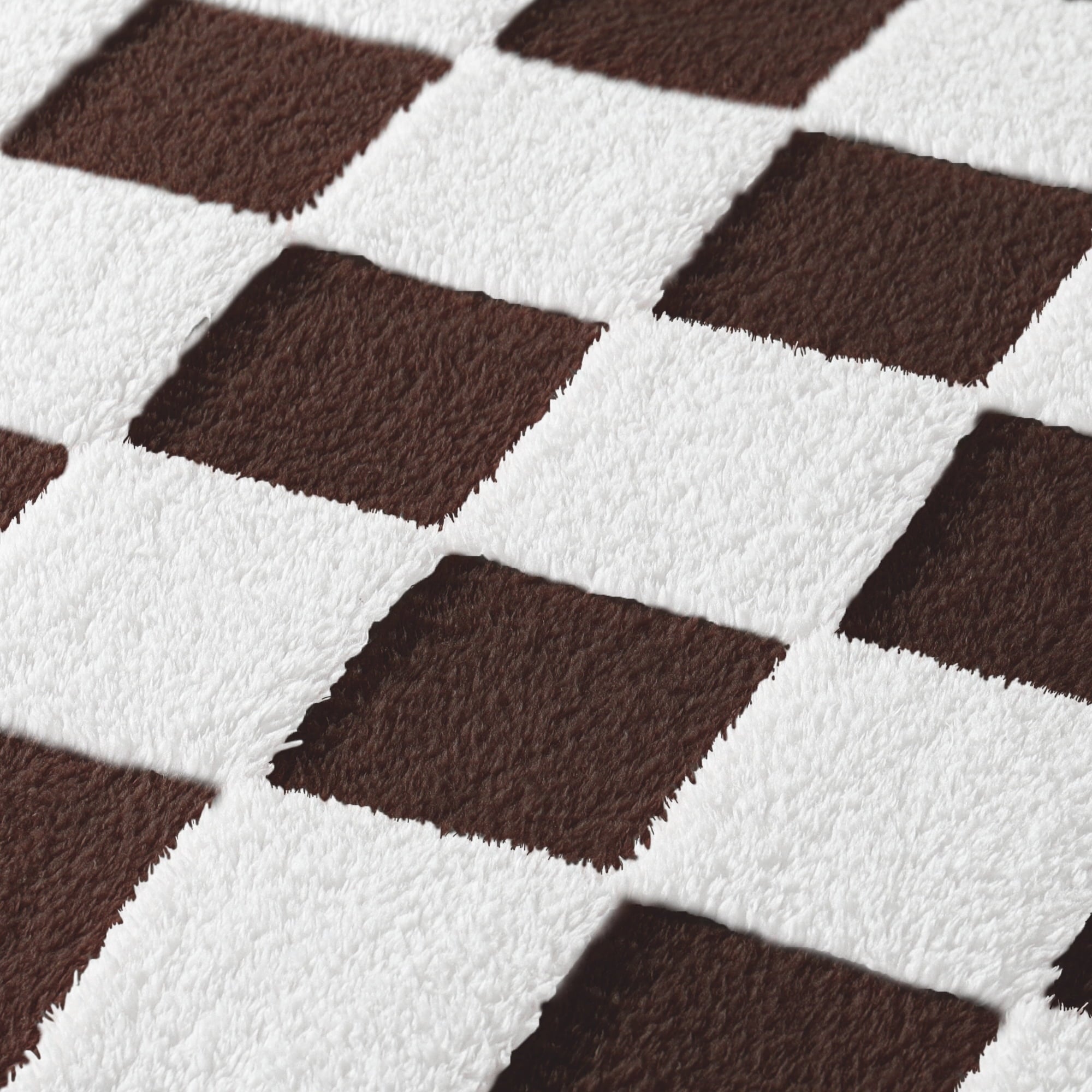 Checkered Throw Blanket, Super Soft and Warm Fluffy Fleece Blanket for Couch, Sofa, Bed, Cute Plaid Pattern, Coffee, ... - Image 3