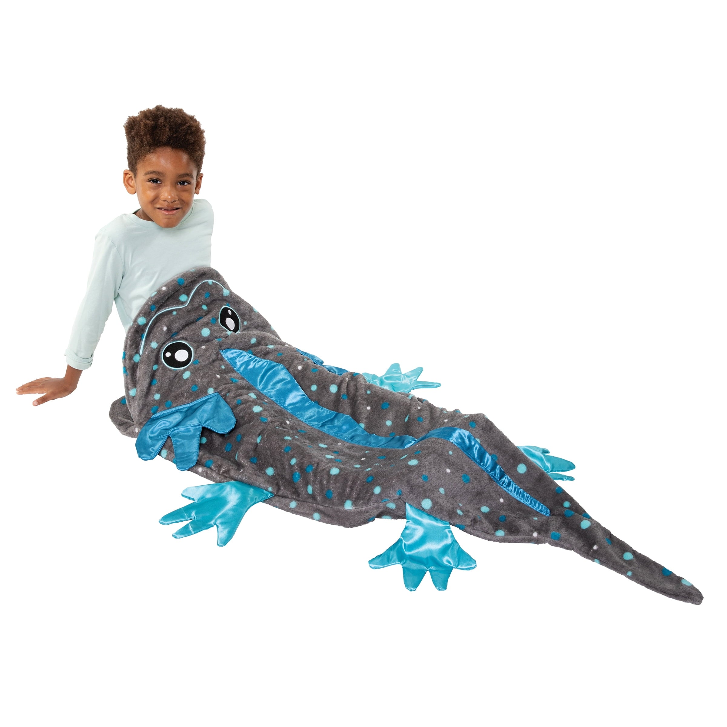 Tails, The Original Wearable Blanket with Sleeves, Super Soft Throw Fleece, Axolotl, Ages 5+ - Image 6