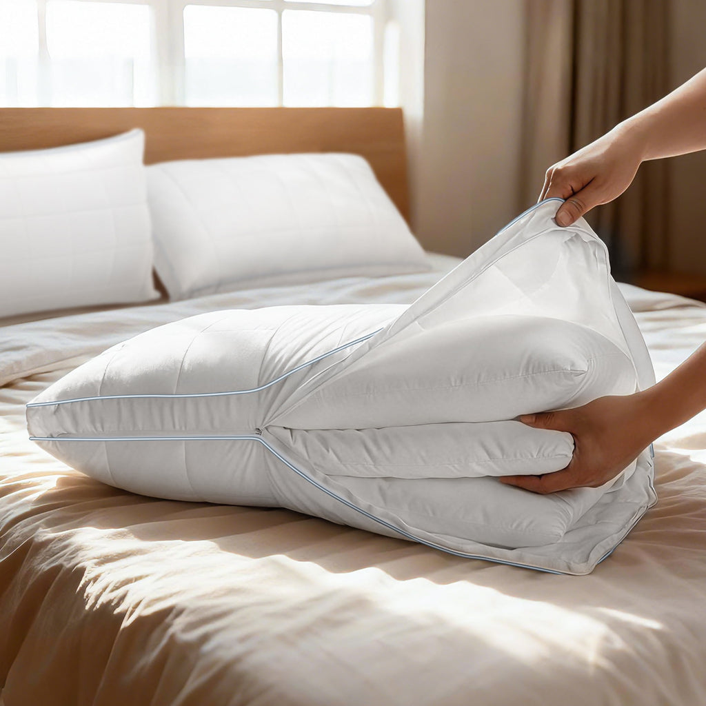 Cooling Adjustable Pillow, Luxury Queen Size Bed Pillows Hotel Collection - Soft Firm Pillows for bed - Image 4