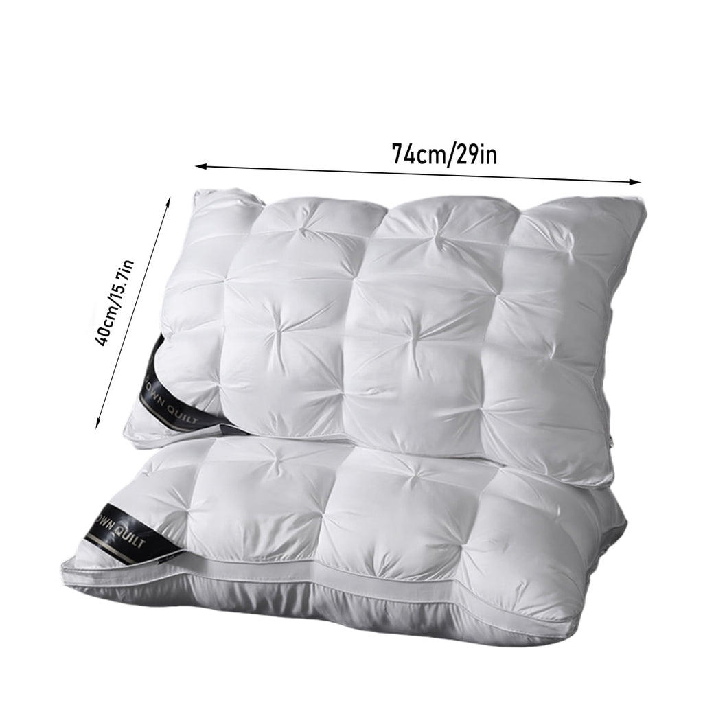 2-Pack White Twisted Bed Pillows (20" x 16.5") - Soft Plush Down Alternative, Breathable and Hypoallergenic, Standard... - Image 6