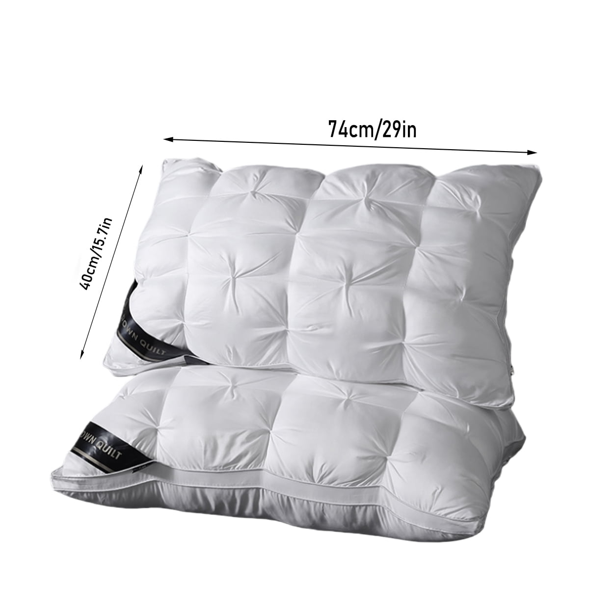 2-Pack White Twisted Bed Pillows (20" x 16.5") - Soft Plush Down Alternative, Breathable and Hypoallergenic, Standard... - Image 6