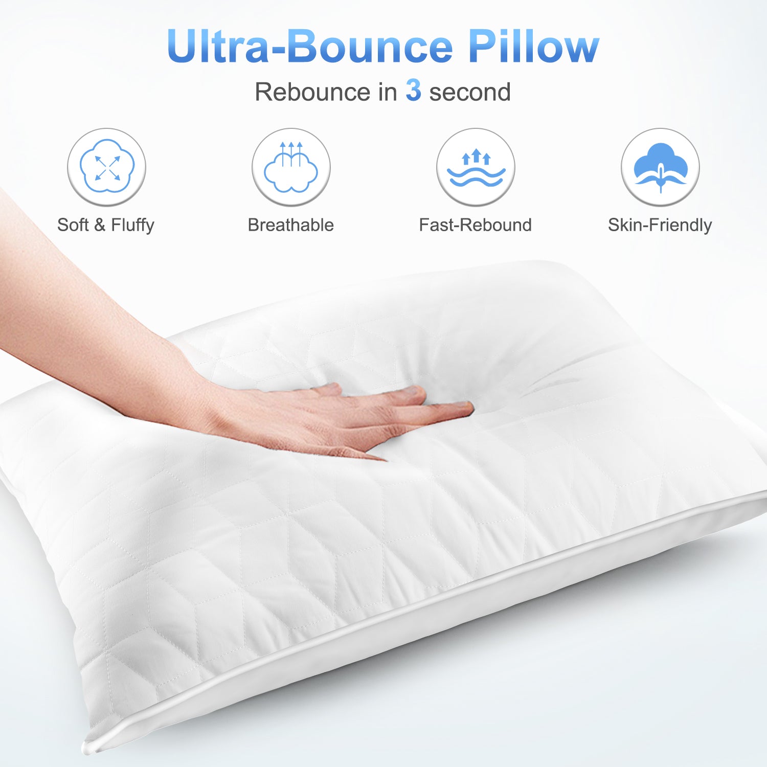 Bed Pillows for Sleeping 2 pack, King Size Cooling Pillows Hotel Quality with Premium Soft Down Alternative Fill for ... - Image 5