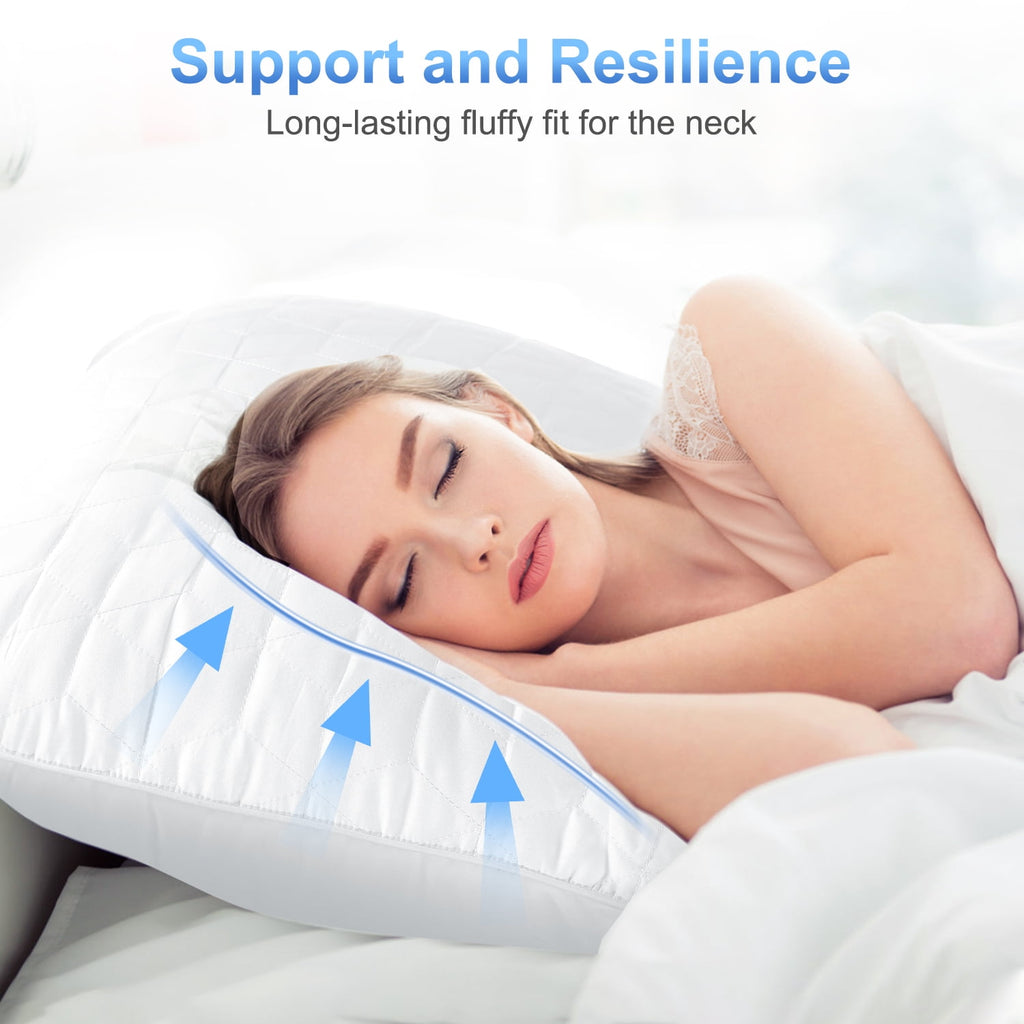 Bed Pillows for Sleeping 2 pack, King Size Cooling Pillows Hotel Quality with Premium Soft Down Alternative Fill for ... - Image 3